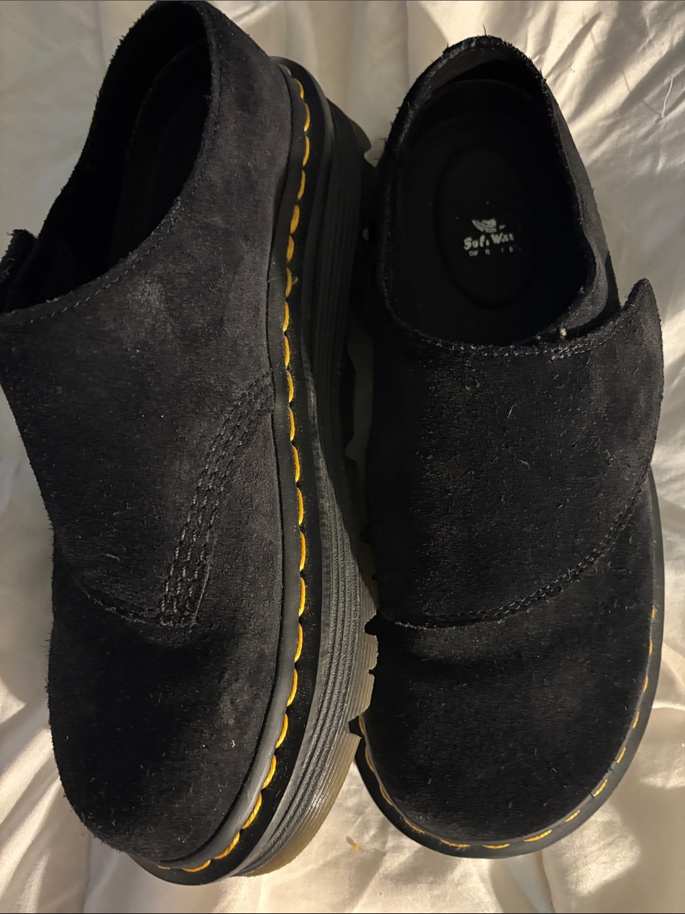 Doc Marten’s Black Suede Slip-On Women’s Shoe ZEBZAG ANYWAIR size 41
